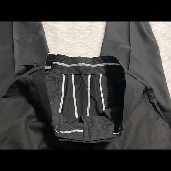 Mens J Ferrar Black Modern Fit Dress Pants Sz 34 - Picture 3 of 5